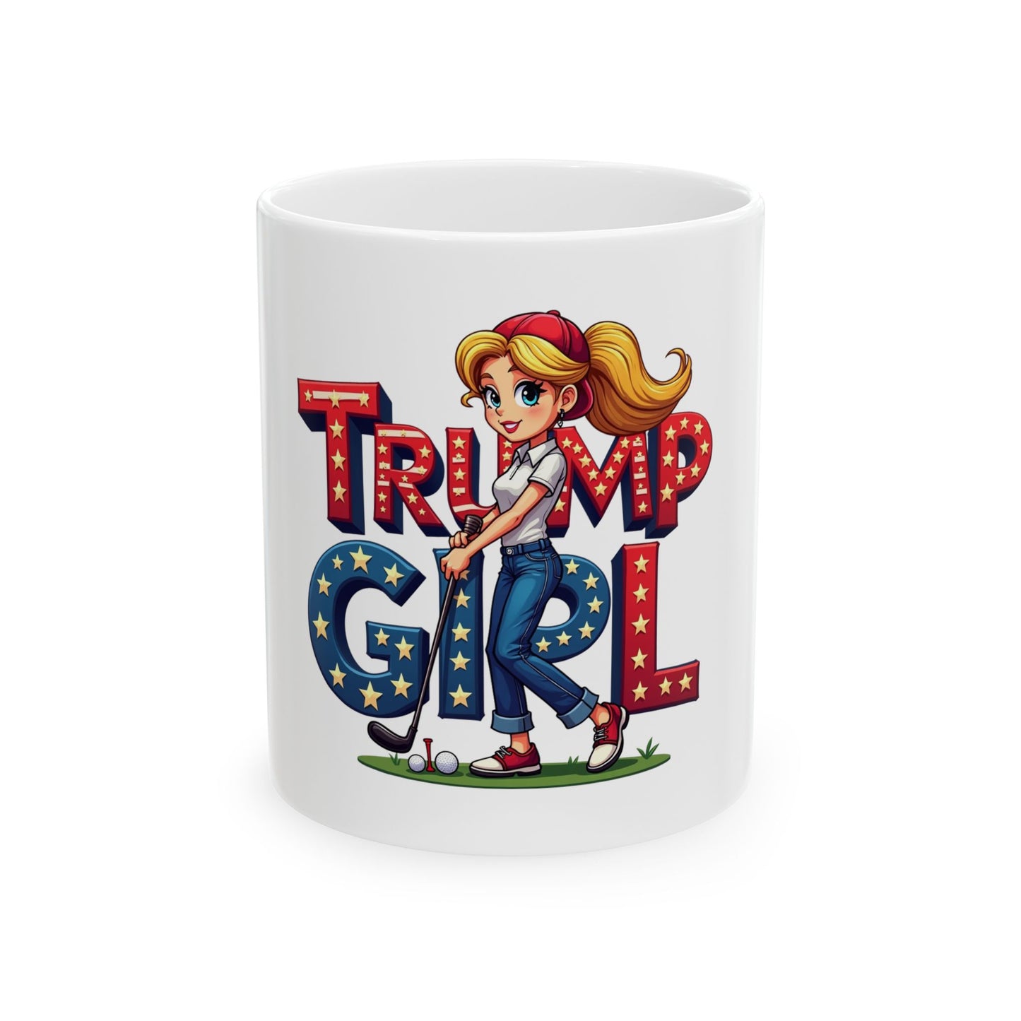 Trump Girl Golf Ceramic Mug 11oz