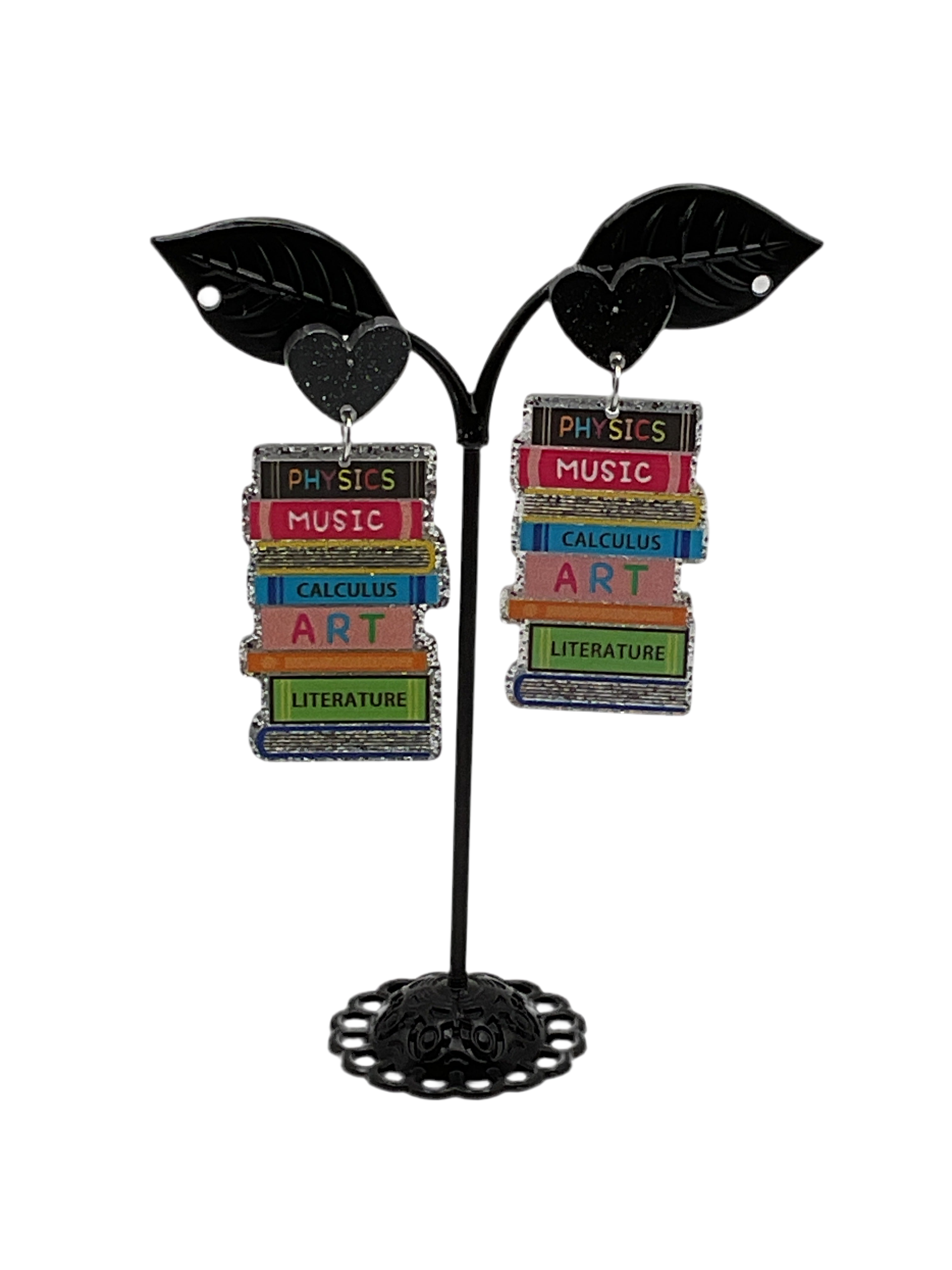 school Books Earrings Main image