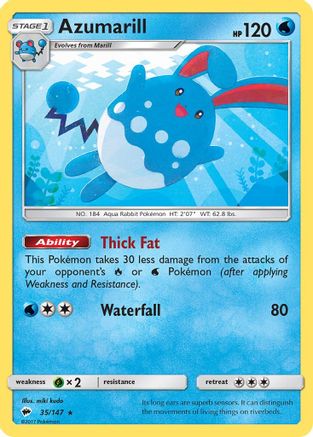 Azumarill 035/147 - SM  Burning Shadows Main image