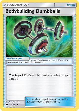 Bodybuilding Dumbbells 113/147 - SM  Burning Shadows Reverse Holofoil Main image