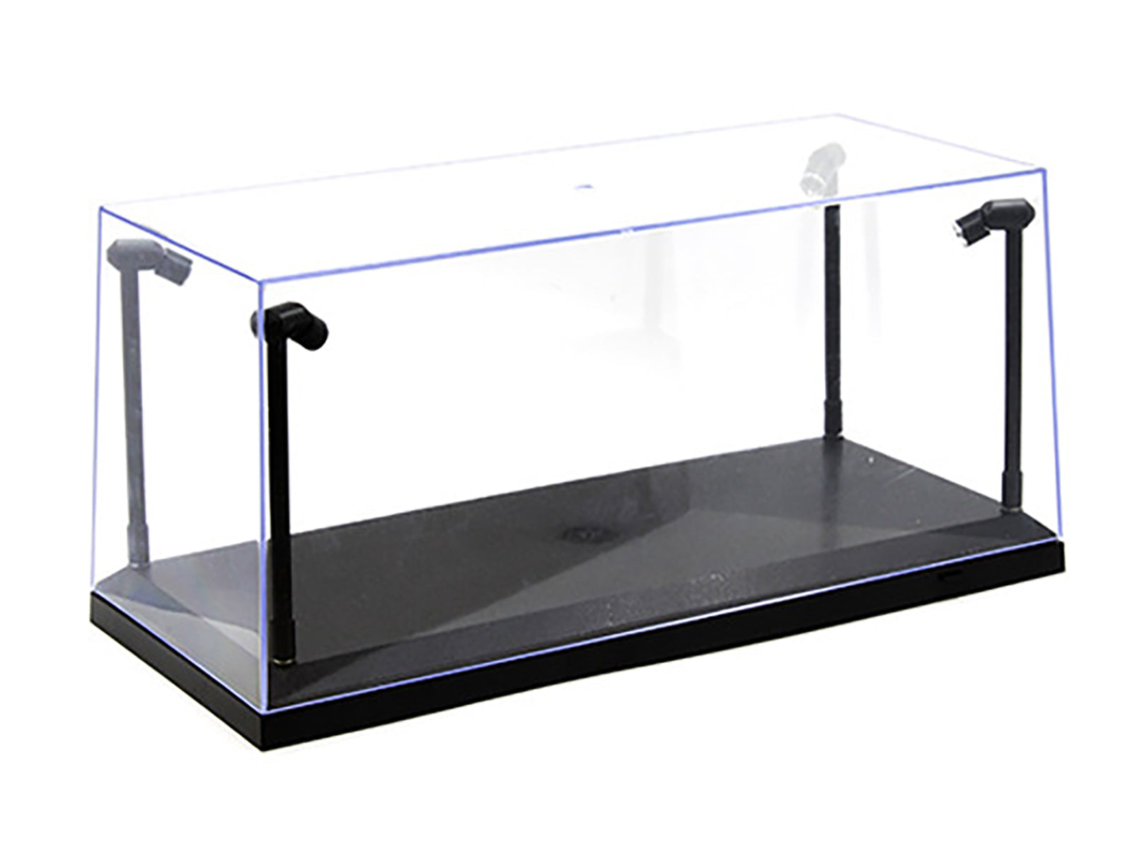 Collectible Display Show Case with LED Lights and Black Base for 1/24 1/18 Models by Illumibox