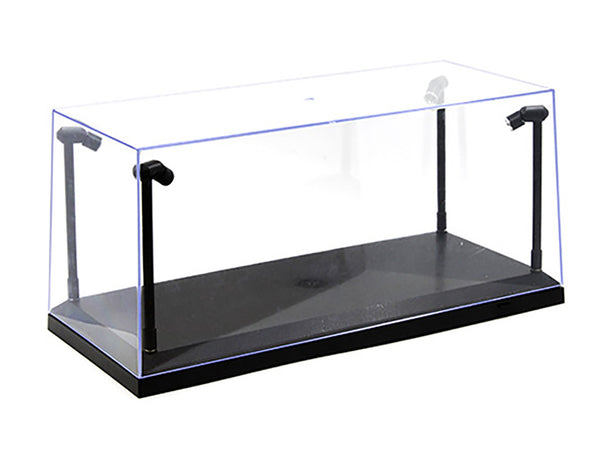 Collectible Display Show Case with LED Lights and Black Base for 1/24 1/18 Models by Illumibox