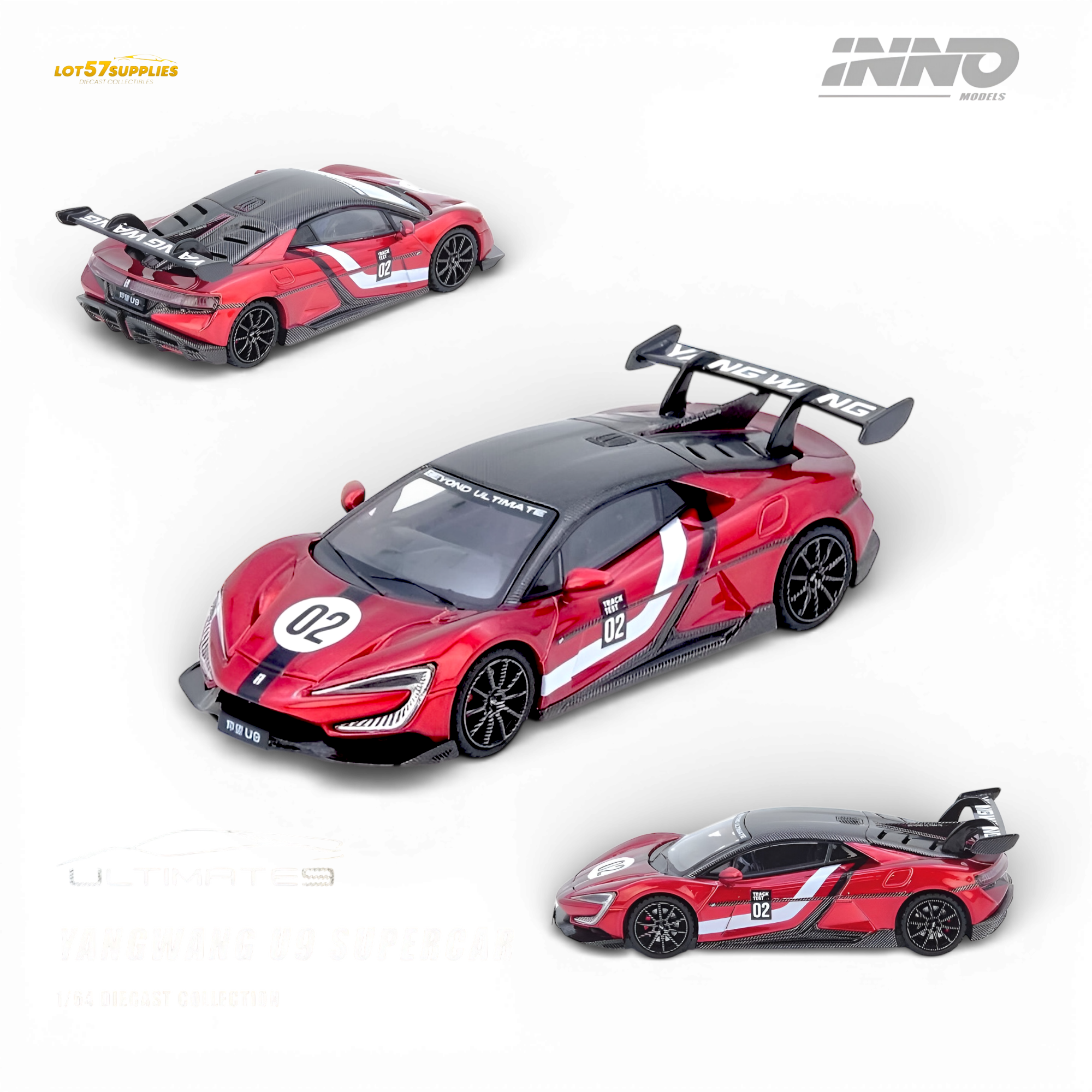 (Pre-Order) INNO64 YANGWANG U9 Nurburgring Test Car 2025 - Fastest EV 1:64 Main image