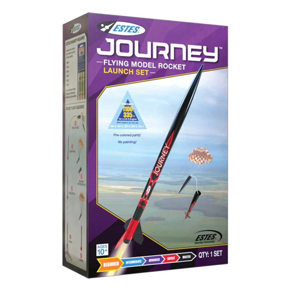 ESTES Journey™ Launch Set Rocket-Building Kit, Beginner Flying-Rocket-Model Kit for Ages 10+
