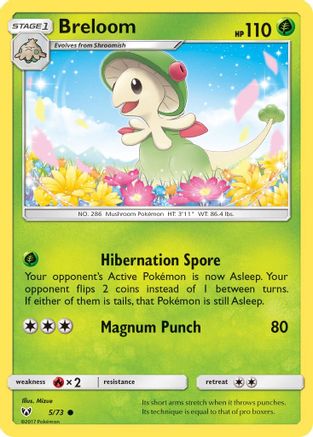 Breloom 005/73 - Shining Legends Reverse Holofoil Main image