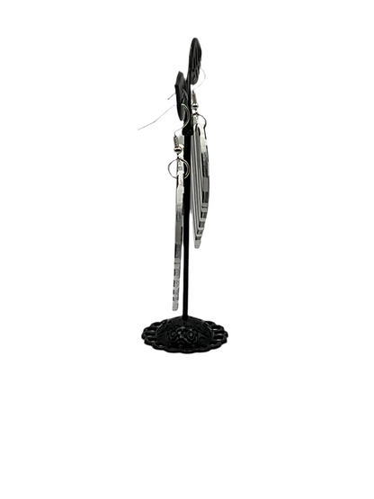 Zebra Print Heart Earrings