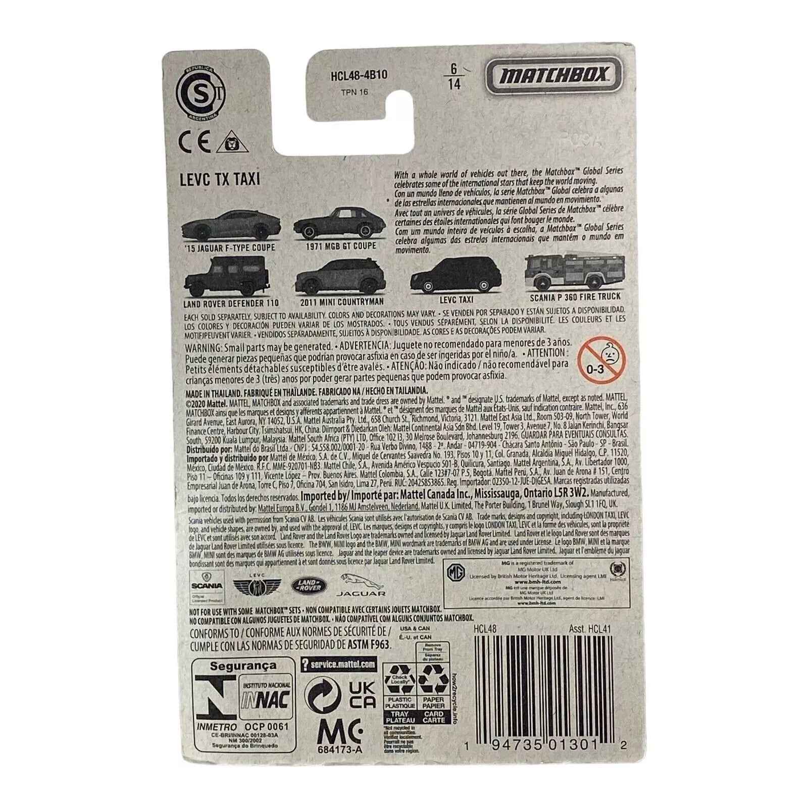 Matchbox Levc TX Taxi - Matchbox Global Series 6/14