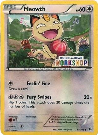 Meowth (Build-A-Bear Workshop Exclusive) 067/108 - Miscellaneous Cards & Products