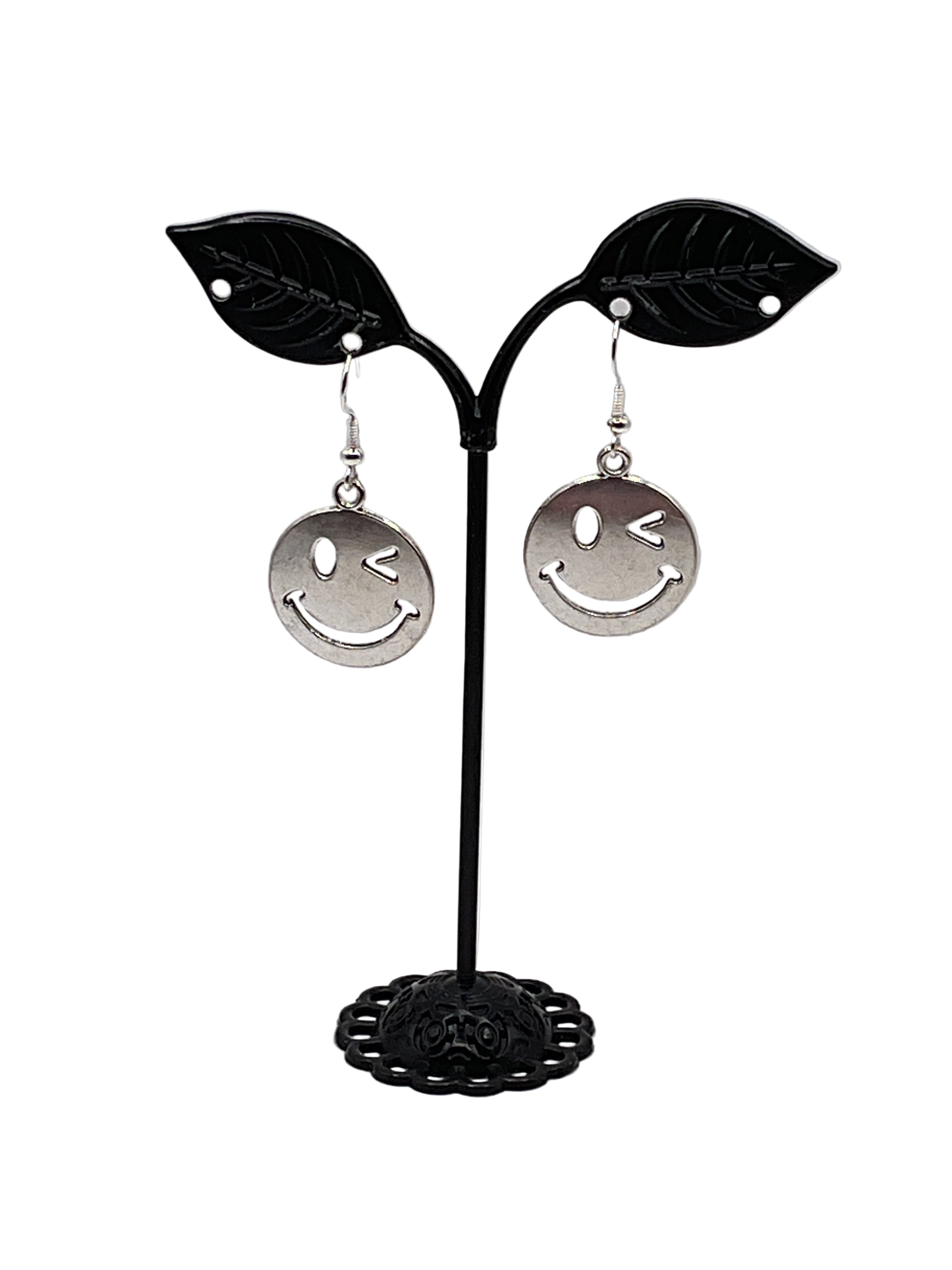 Winking Emoji Earrings Main image