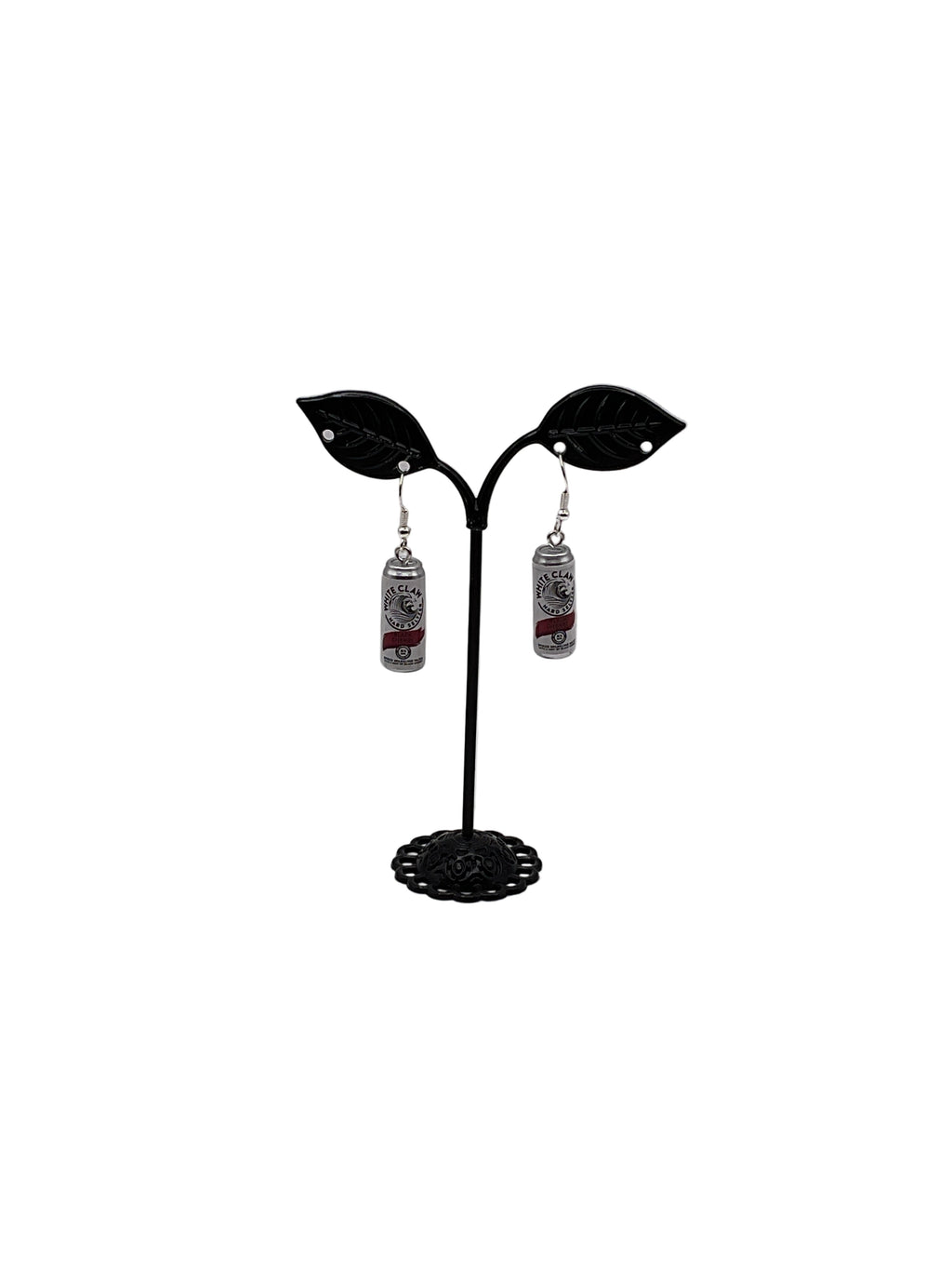 Black Cherry White Claw Earrings