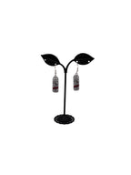 Black Cherry White Claw Earrings