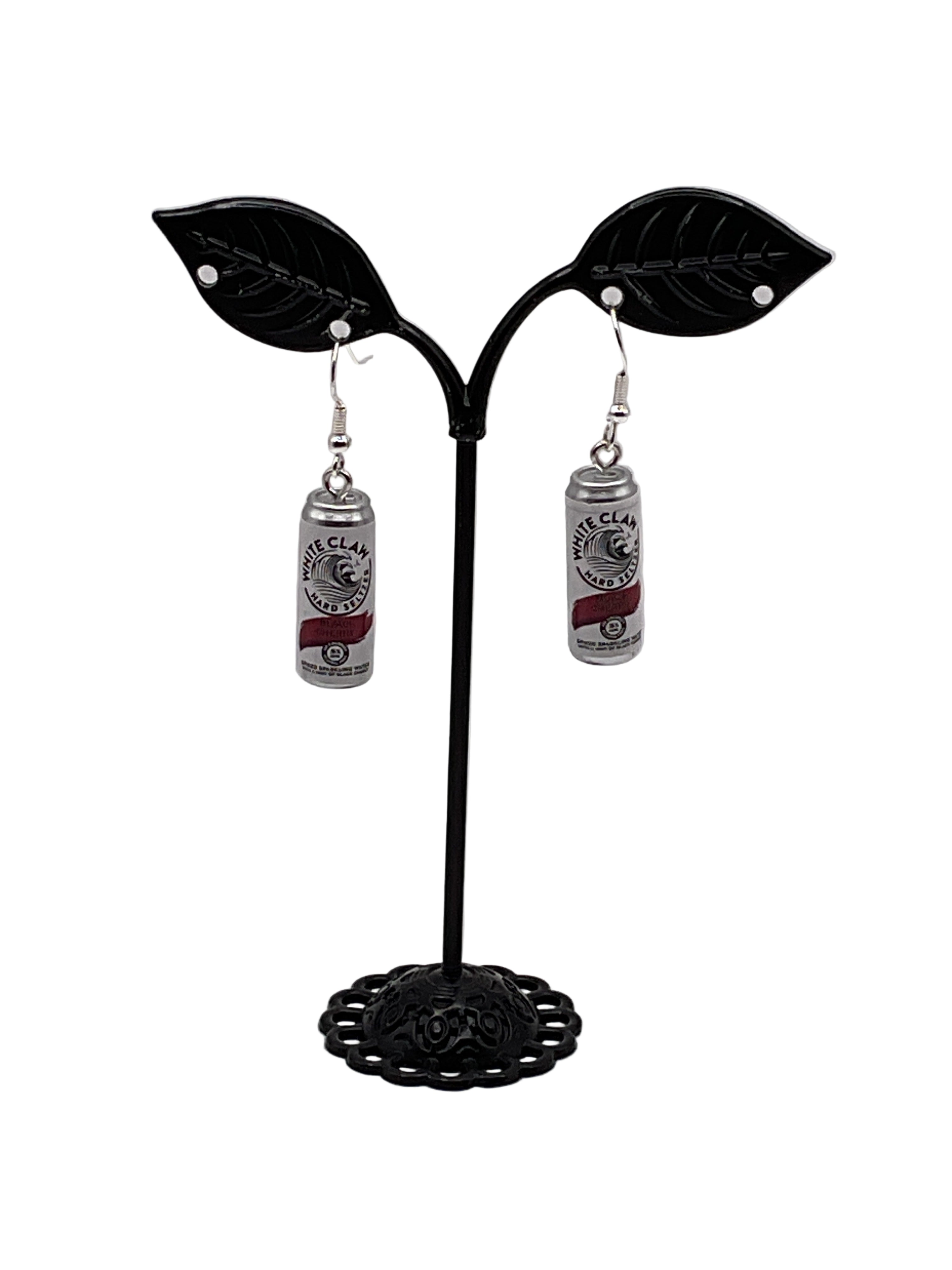 Black Cherry White Claw Earrings Main image