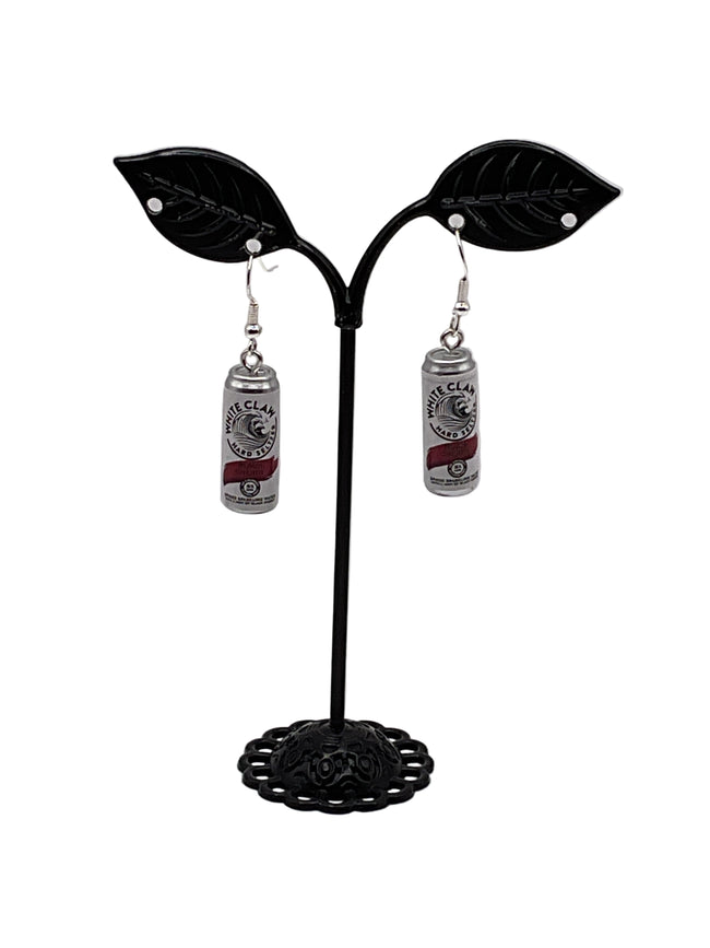 Black Cherry White Claw Earrings Hover Image