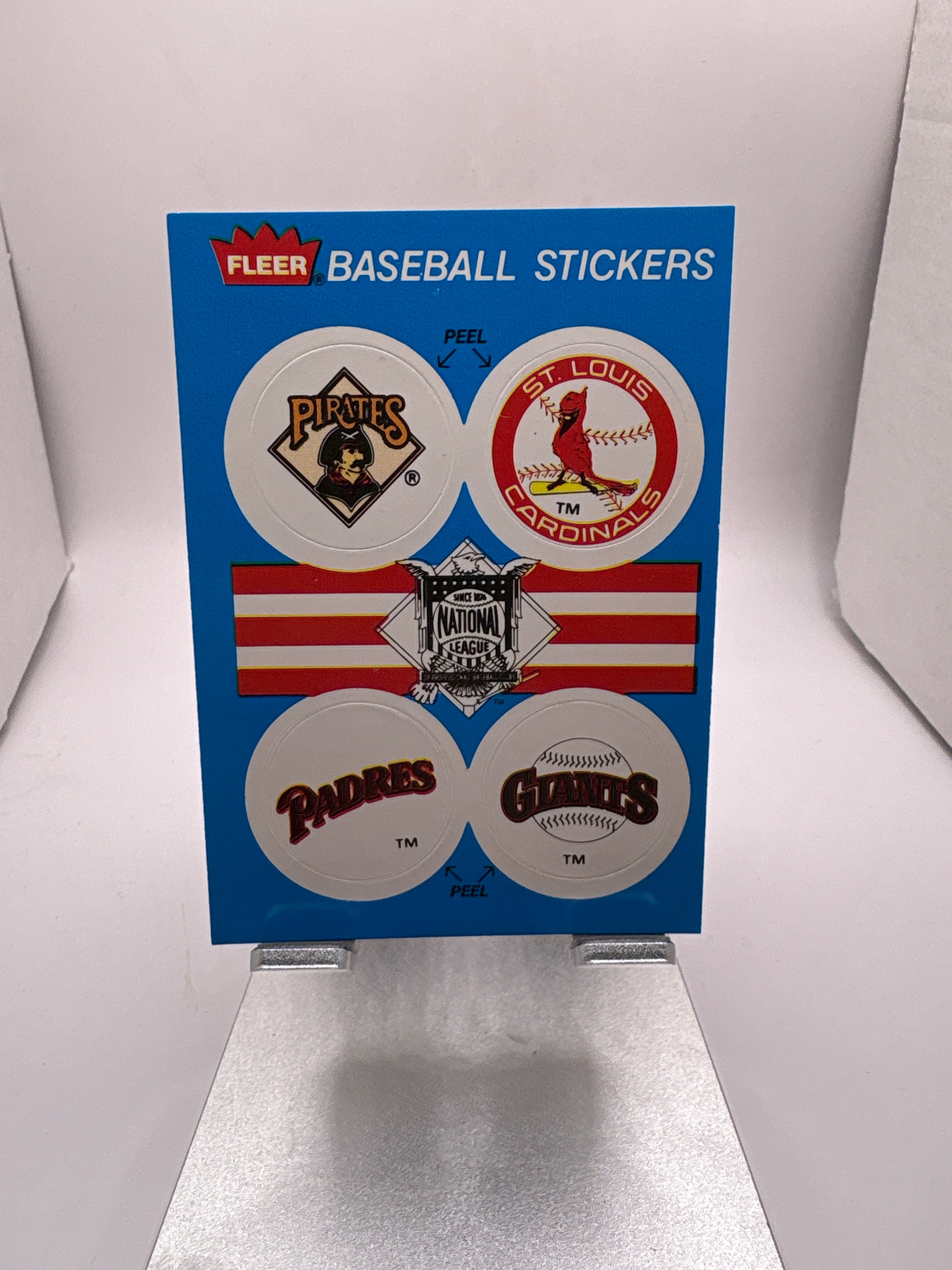 Fleer Pittsburgh Pirates St Louis Cardinals San Diego Padres San Francisco Giants Baseball Stickers Main image