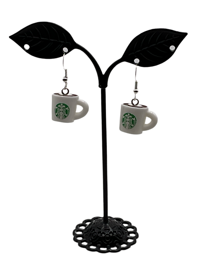 Starbuck's coffee cup earrings Hover Image