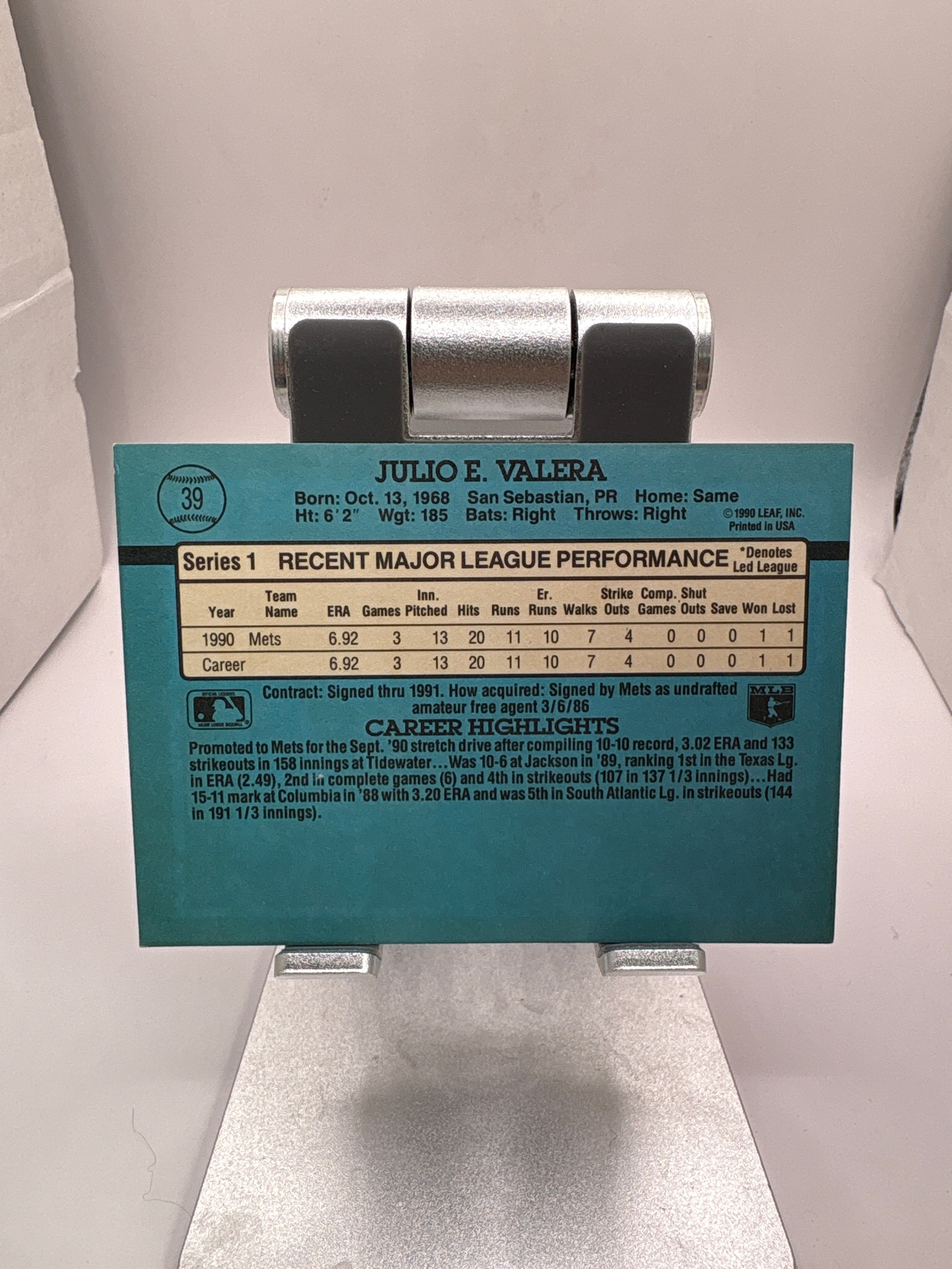 Donruss Julio Valera