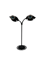 silver aquamarine clear halo earrings