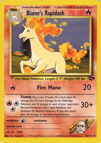 Blaine's Rapidash 033/132 - Gym Challenge Unlimited Main image