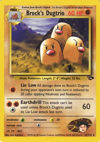 Brock's Dugtrio 022/132 - Gym Challenge Unlimited