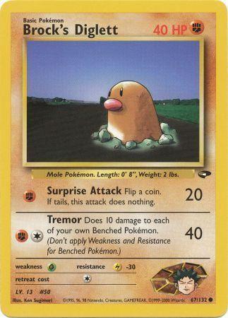 Brock's Diglett 067/132 - Gym Challenge Unlimited Main image