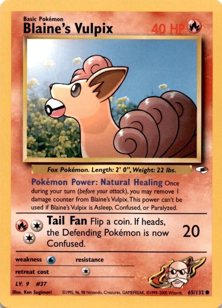 Blaine's Vulpix 065/132 - Gym Heroes Unlimited Main image