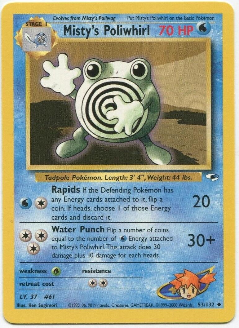 Misty's Poliwhirl 053/132 - Gym Heroes Unlimited