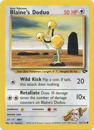 Blaine's Doduo 061/132 - Gym Challenge Unlimited Main image