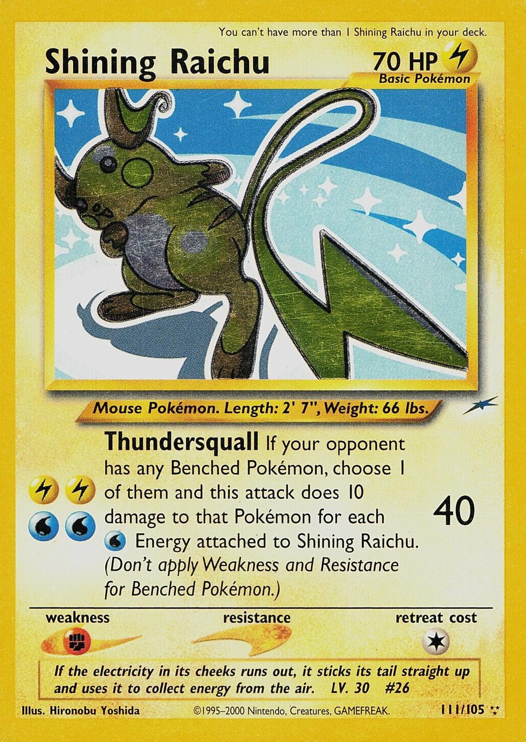 Shining Raichu 111 - Neo Destiny - Unlimited Holofoil