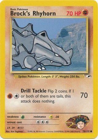 Brock's Rhyhorn 070/132 - Gym Heroes Unlimited Main image