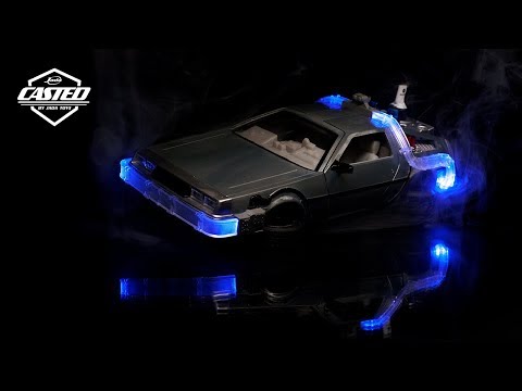 Jada Toys - Back to the Future Part II die-cast 1:24 scale "Hollywood Rides" light-up DeLorean Time Machine