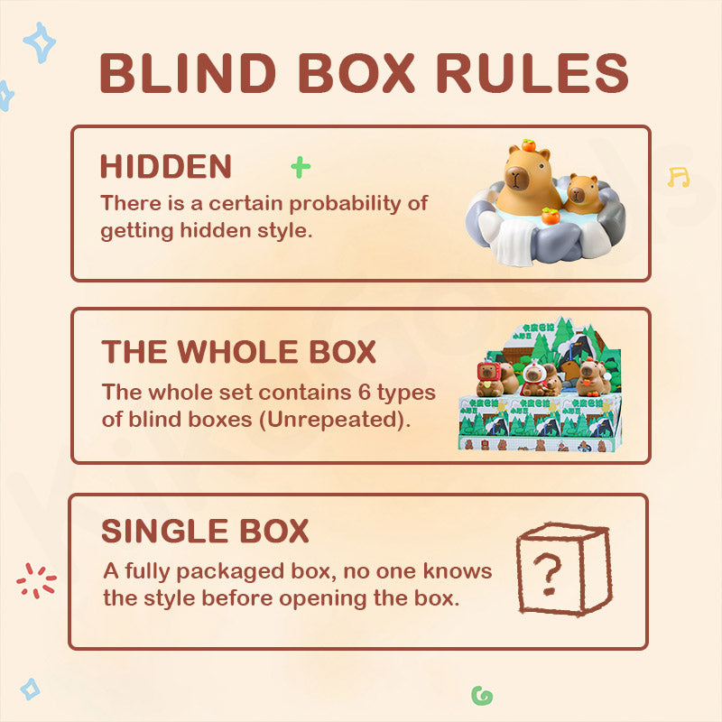 Little Bean Capybara Series Blind Box (1 Blind Box) - Collectors World Toys