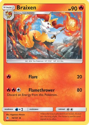 Braixen 016/131 - SM Forbidden Light Main image