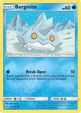 Bergmite 029/131 - SM  Forbidden Light Reverse Holofoil Main image