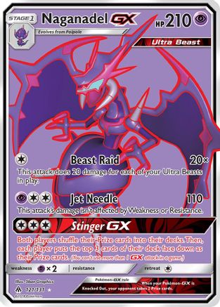 Naganadel GX (Full Art) 121/131 - SM  Forbidden Light Holofoil