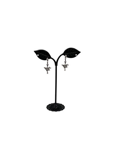 Cross with Butterfly Earrings