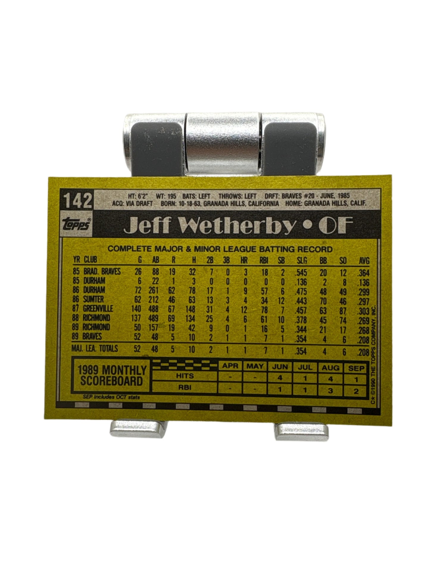 Topps Jeff Wetherby