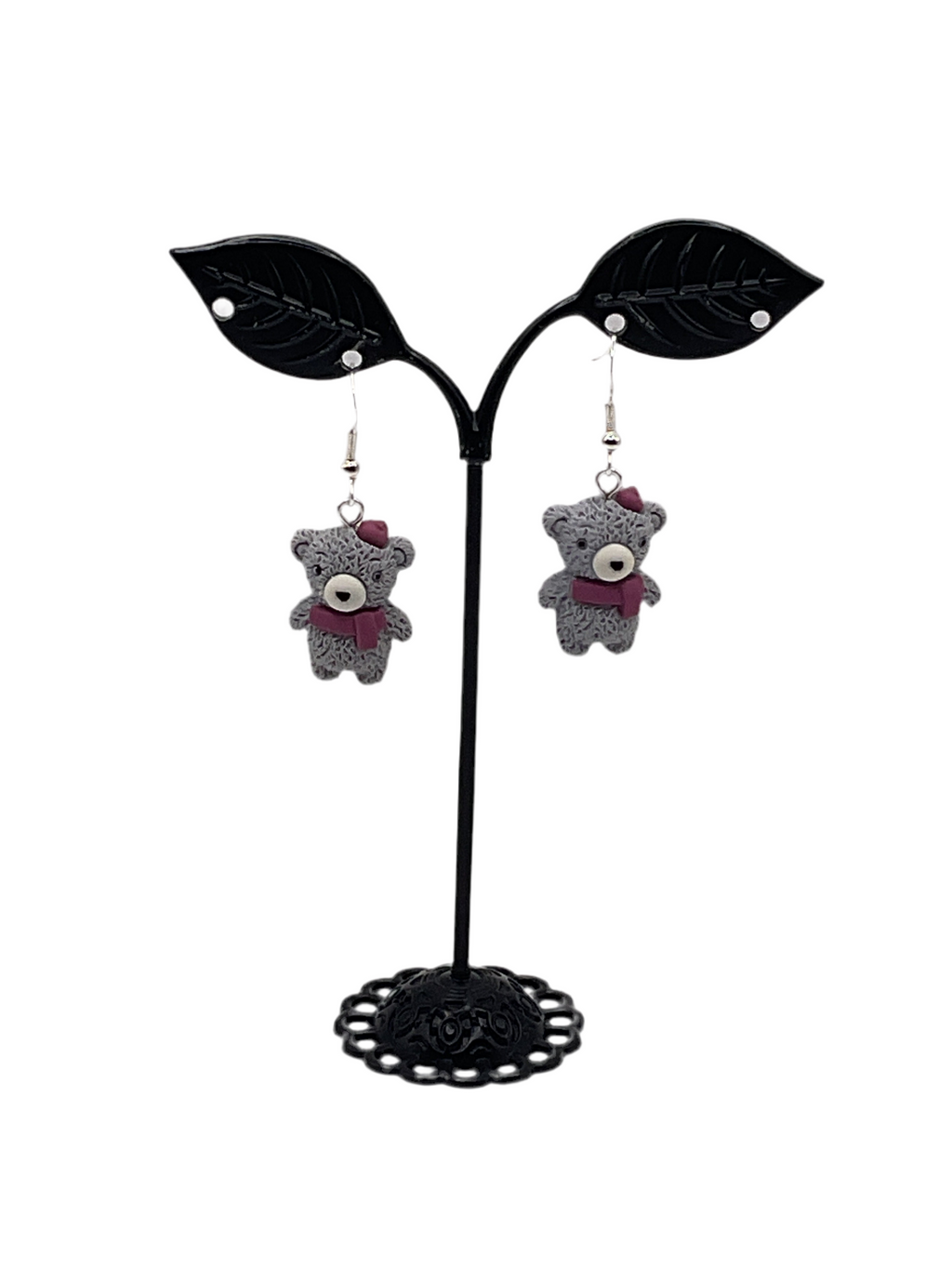 Teddy bear earrings