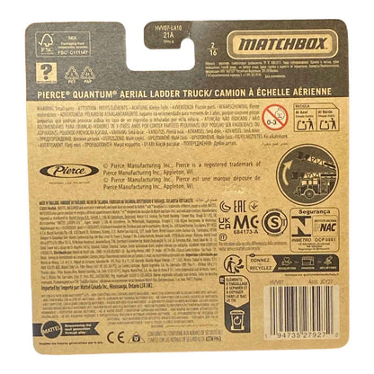 Matchbox Pierce Quantum Aerial Ladder Truck - Working Rigs 2/16