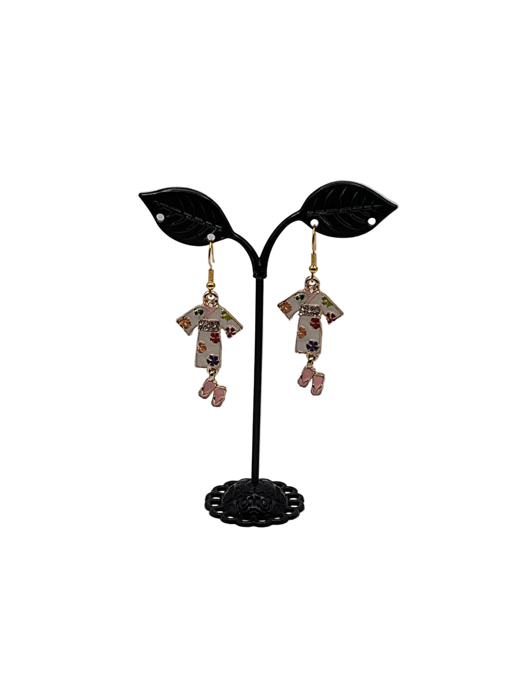 Robe and slipper earrings