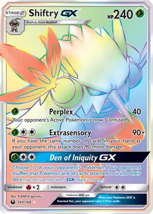 Pokemon: Shiftry GX Secret Celestial Storm 169/168 - Near Mint Main image