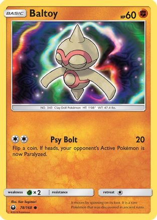 Baltoy 078/168 - SM  Celestial Storm