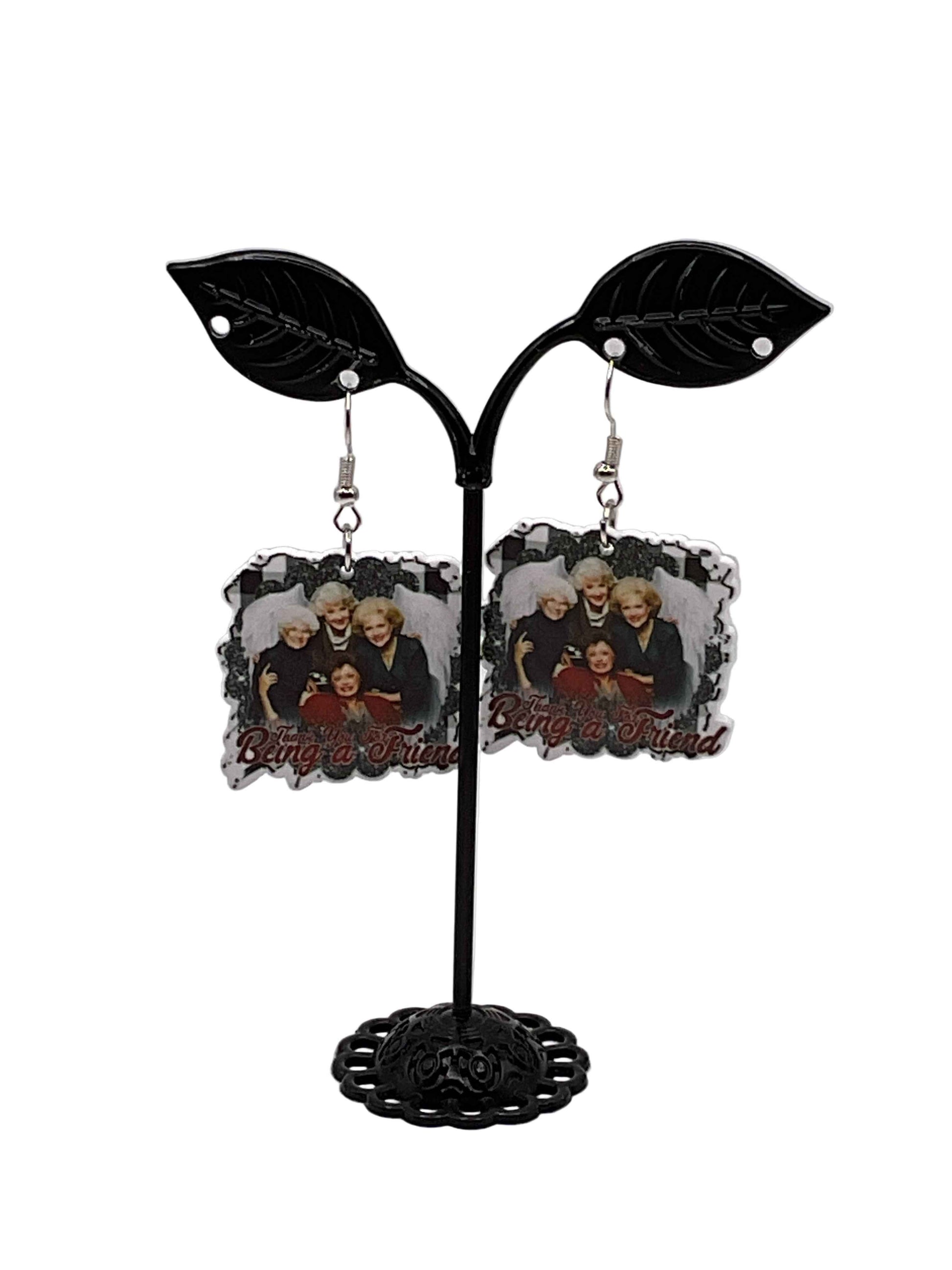 80'S Sitcom Earrings THANK YOU FOR BEING A FRIEND 2