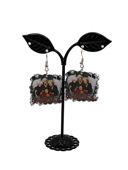 80'S Sitcom Earrings THANK YOU FOR BEING A FRIEND 2