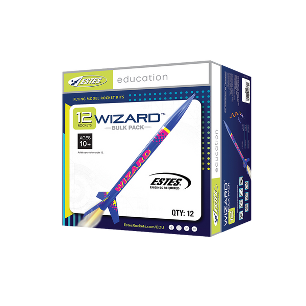 Estes Rockets - Wizard Model Rocket Kit, Bulk Pack of 12, Skill Level Intermediate
