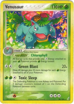 Venusaur (EX Crystal Guardians) 028/100 - Deck Exclusives Holofoil