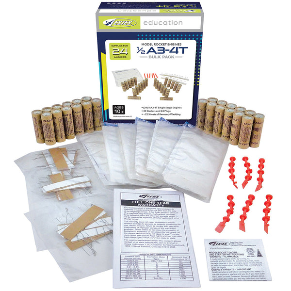 1/2A3-4T Model Rocket Engines, Bulk Pack (24pk)