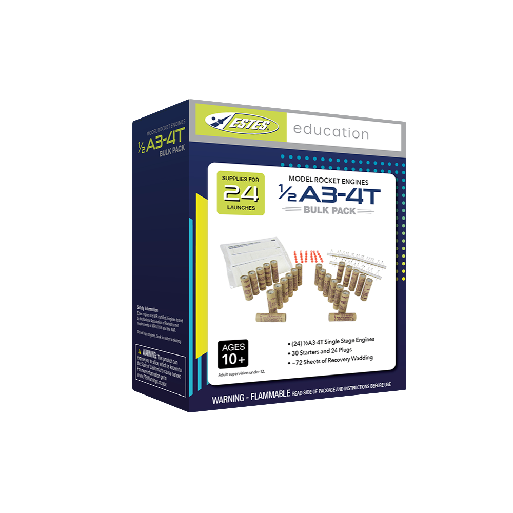 1/2A3-4T Model Rocket Engines, Bulk Pack (24pk)