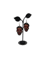 Crazy man earrings