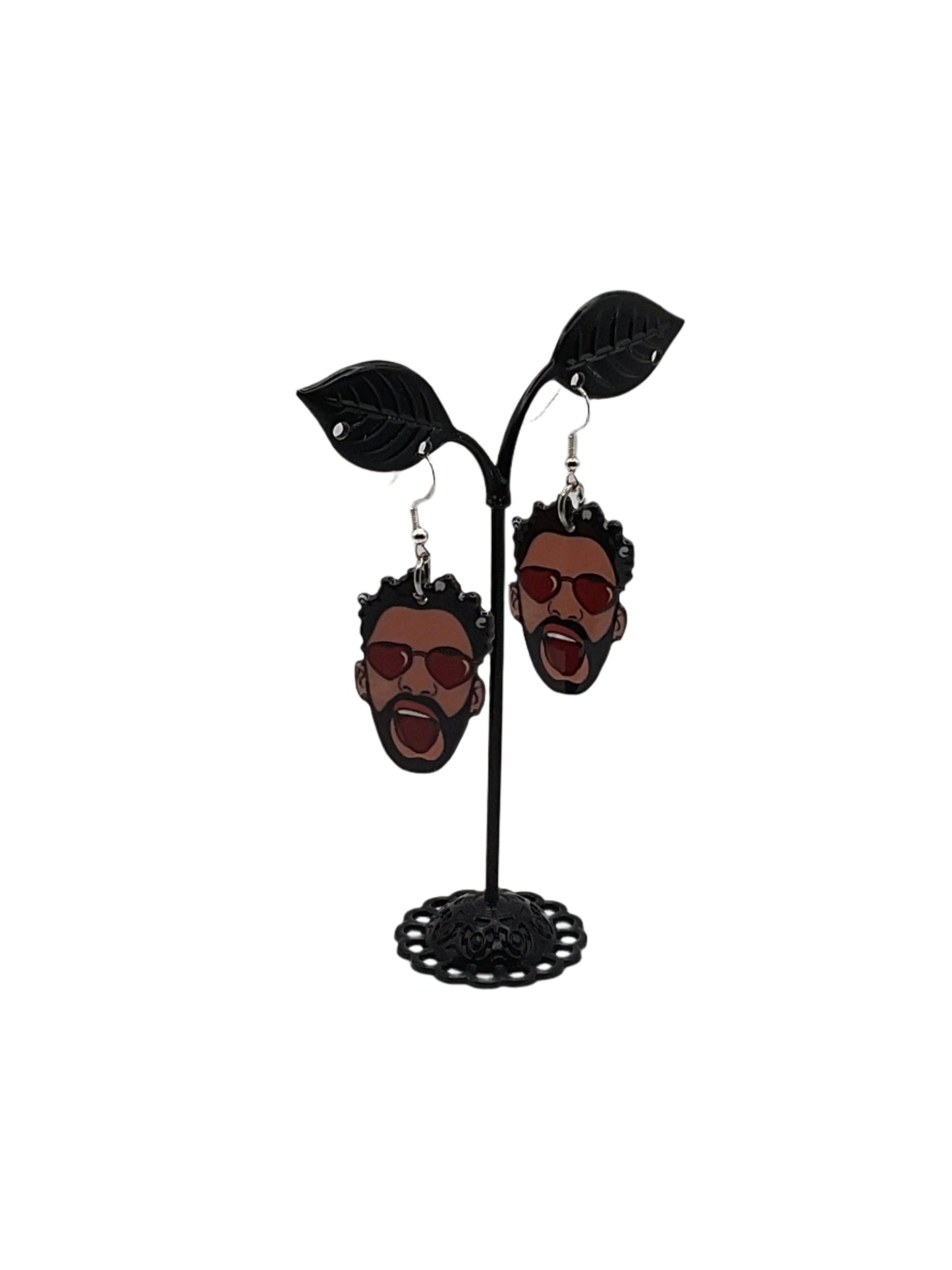 Crazy man earrings