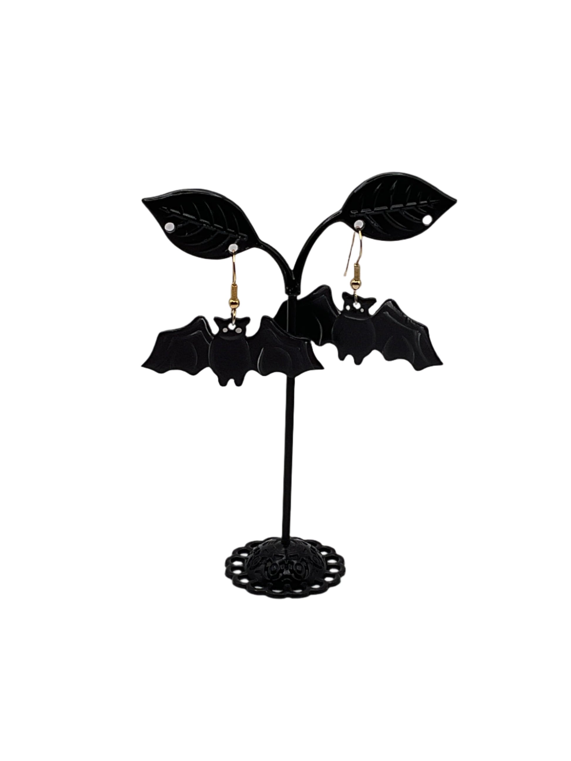 Black Bat Earrings